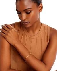 Diamond Station Bracelet in 14K Yellow Gold, 0.10 tcw