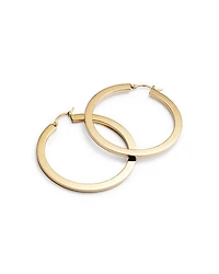 Flattened Hoop Earrings in 14K Yellow Gold - Exclusive