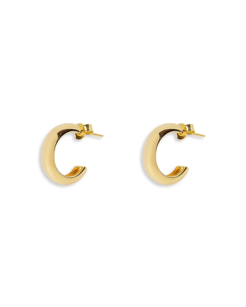 Argento Vivo C Hoop Earrings