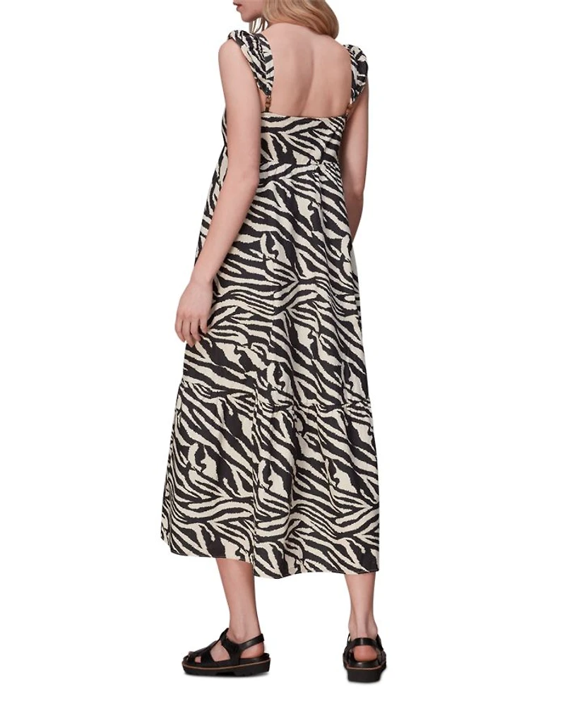 Mountain Zebra Print Midi Dress