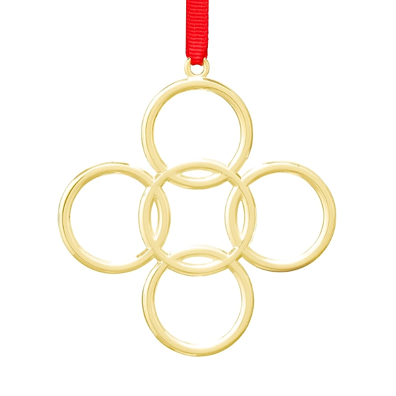 Nambe Twelve Days of Christmas Ornament - Five Golden Rings