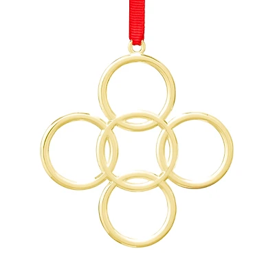 Nambe Twelve Days of Christmas Ornament - Five Golden Rings
