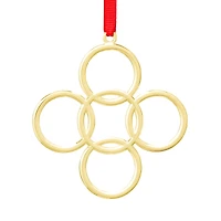 Nambe Twelve Days of Christmas Ornament - Five Golden Rings
