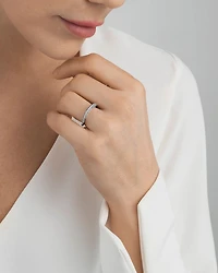 Sterling Silver Offspring Diamond Pavé Wavy Ring
