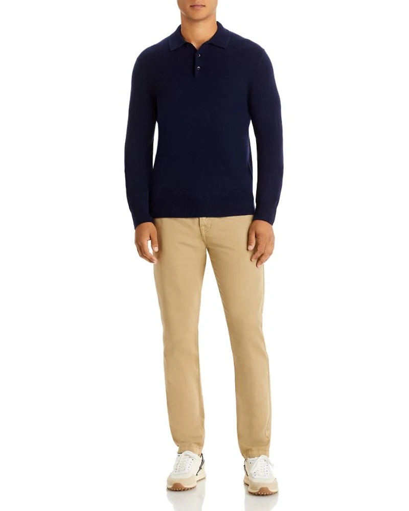 Cashmere Three Button Polo Sweater