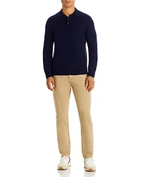 Cashmere Three Button Polo Sweater