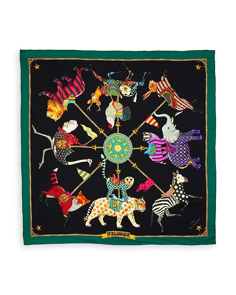 Echo Animal Menagerie Silk Square Scarf