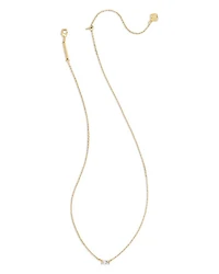 Juliette Baguette Cubic Zirconia Adjustable Pendant Necklace in 14K Gold Plated, 19"