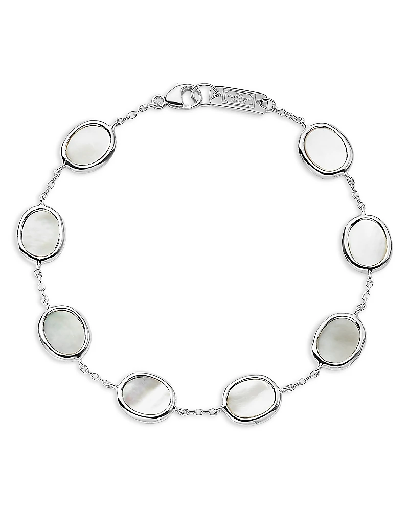Ippolita Sterling Silver Rock Candy Mother of Pearl Stone Link Bracelet