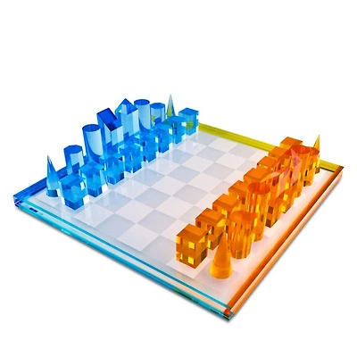 Multi Color 15" Lucite Chess Set