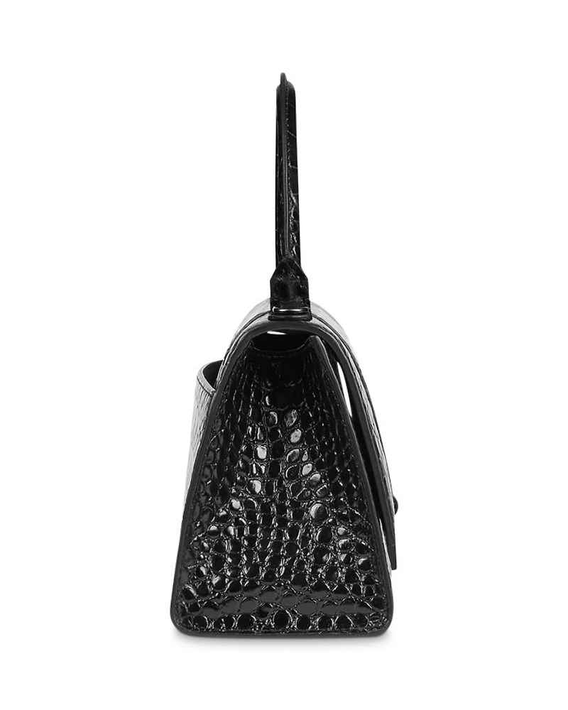 Hourglass Handbag Crocodile Embossed