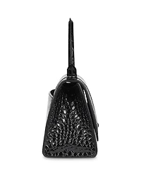 Hourglass Handbag Crocodile Embossed