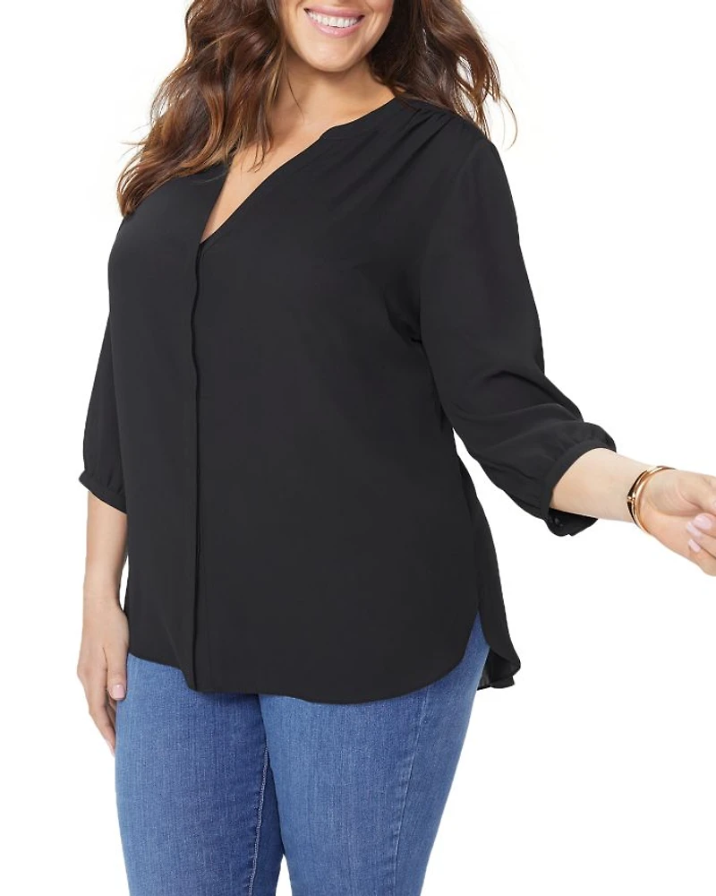 Pintuck-Back Blouse