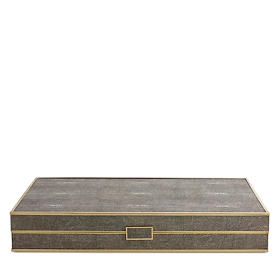 Aerin Faux Shagreen Backgammon Set