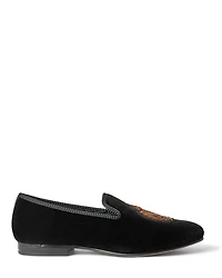 Men's Paxton Crest Velvet Slipper