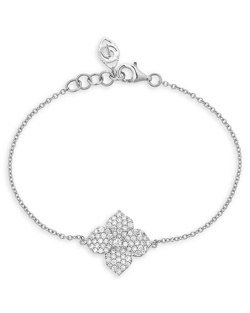 Piranesi 18K White Gold Piranesi Flower Diamond Pave Link Bracelet