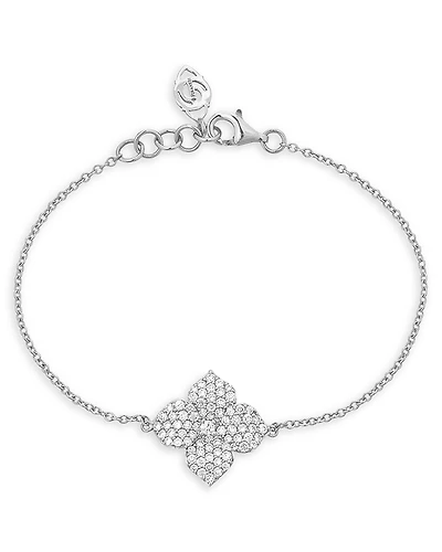 Piranesi 18K White Gold Piranesi Flower Diamond Pave Link Bracelet
