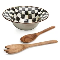 Courtly Check® Enamel Salad Serving Set