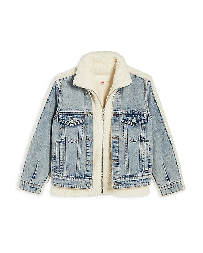 Blanknyc Girls' Bear Hug Denim & Sherpa Jacket - Big Kid