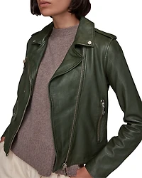 Whistles Agnes Leather Moto Jacket