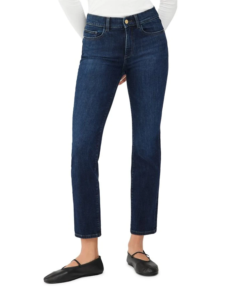 Mara Straight Mid Rise Instasculpt™ Ankle Jeans India Ink