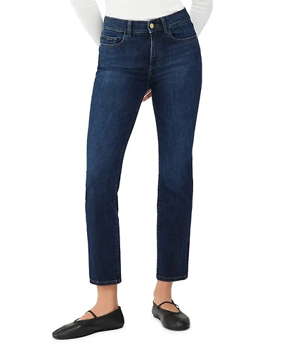 Mara Straight Mid Rise Instasculpt™ Ankle Jeans India Ink