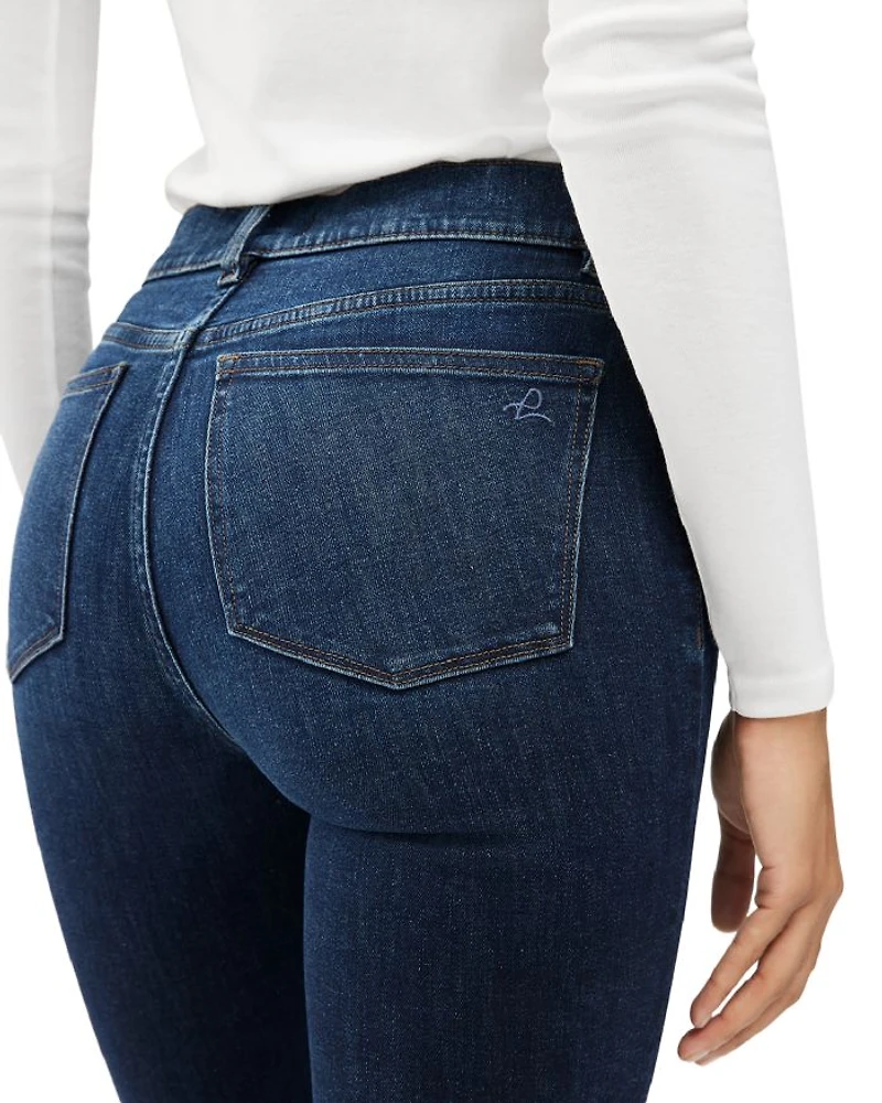 Mara Straight Mid Rise Instasculpt™ Ankle Jeans India Ink