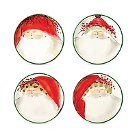 Vietri Old St. Nick Assorted Canape Plates, Set of 4