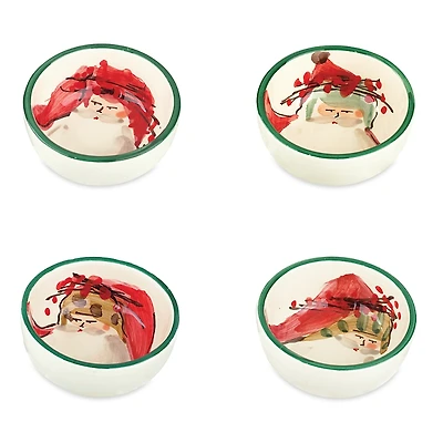 Vietri Old St. Nick Assorted Condiment Bowls, Set of 4