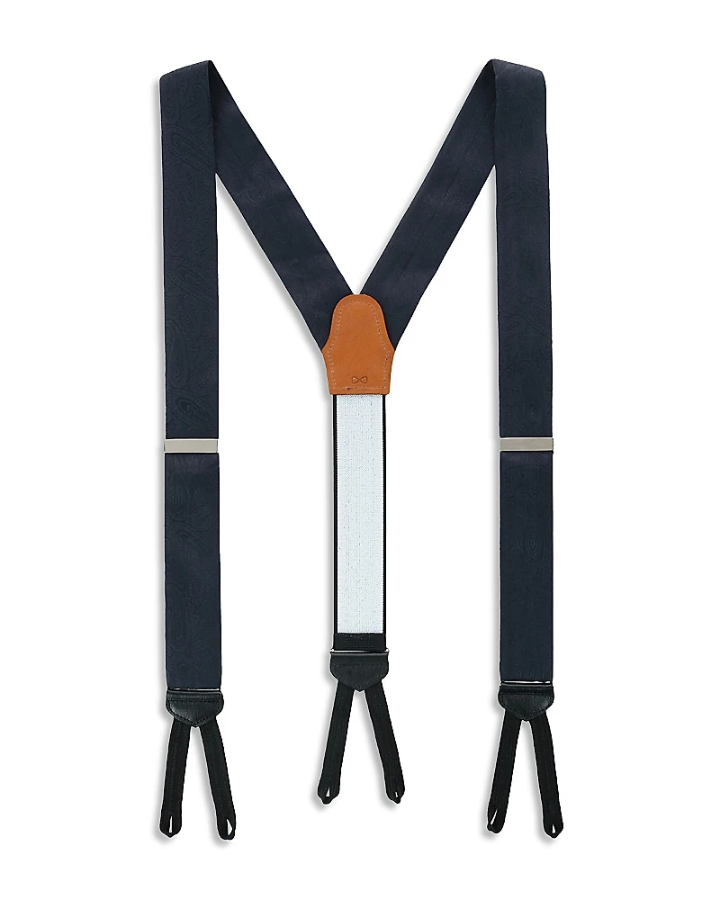 Trafalgar Banbury Black Paisley Formal Suspenders