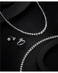 Certified Diamond Tennis Bracelet in 14K White Gold, 15.0 tcw