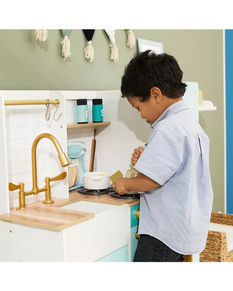 Kids Biscay Delight Classic Play Kitchen Mint - Ages 3-7