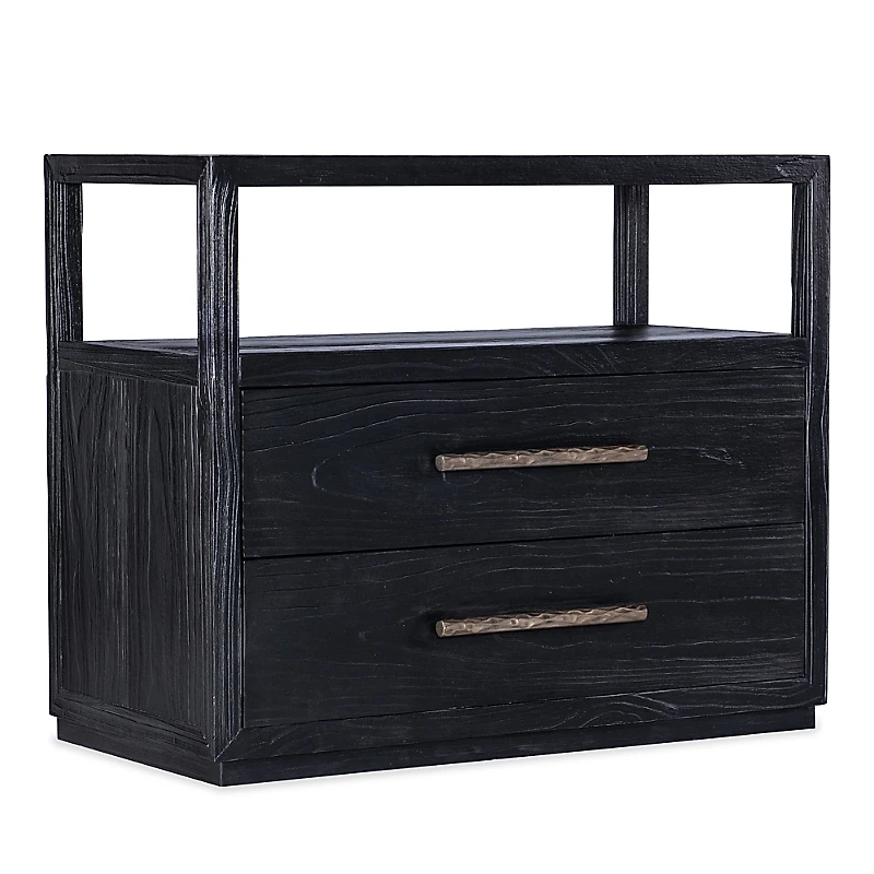 Hooker Furniture Linville Falls Shou Sugi Ban Two Drawer Nightstand