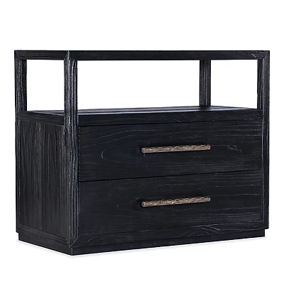 Hooker Furniture Linville Falls Shou Sugi Ban Two Drawer Nightstand