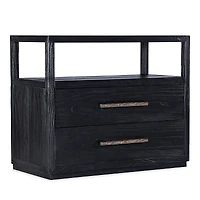 Hooker Furniture Linville Falls Shou Sugi Ban Two Drawer Nightstand