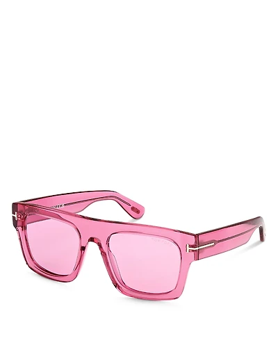 Tom Ford Fausto Geometric Sunglasses, 53mm