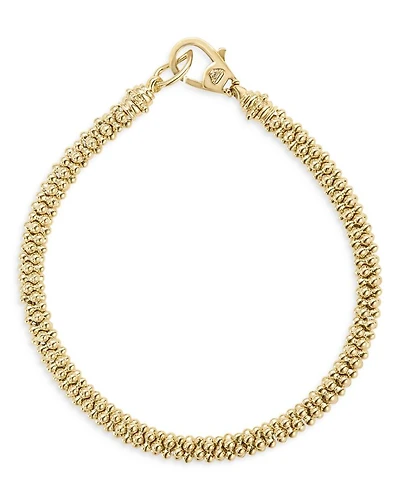 18K Yellow Gold Caviar Basic Beaded Bracelet