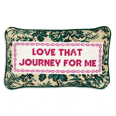Furbish Studio Love That Journey for Me Needlepoint Pillow