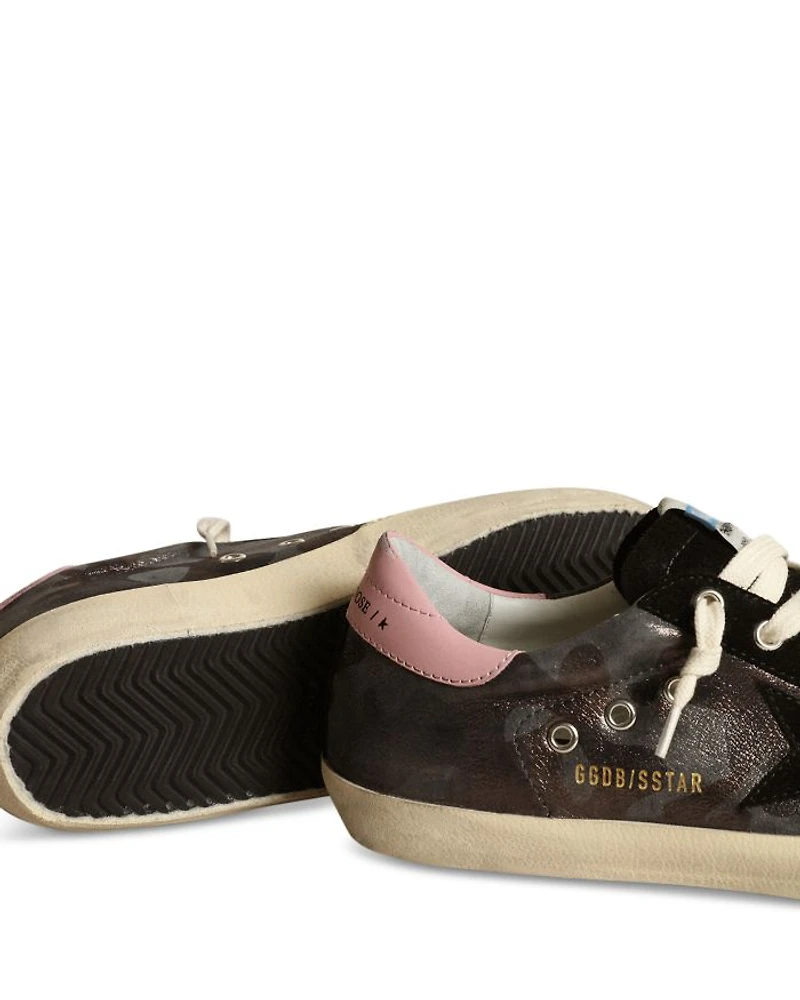Women's Super-Star Almond Toe Laminated Camouflage Sneakers
