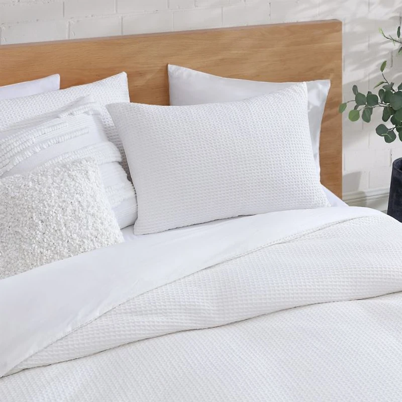 Modern Waffle Comforter Set, King