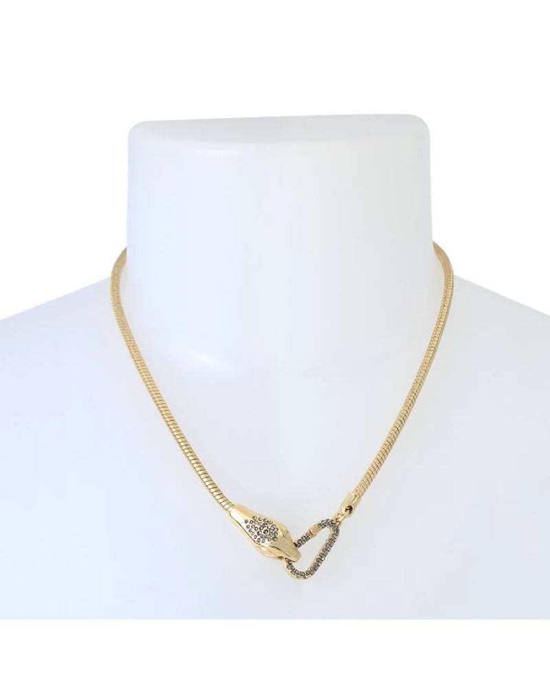 Snake Head Strand Necklace, 16.5"