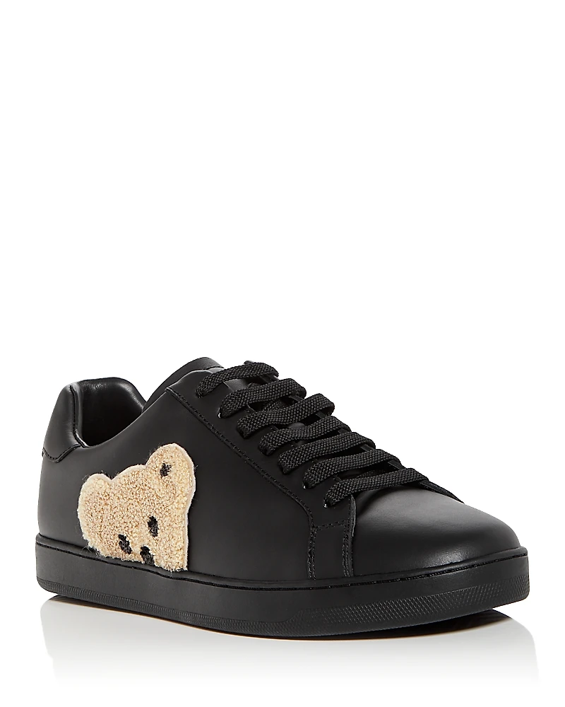 Palm Angels Men's New Teddy Bear Lace Up Tennis Sneakers