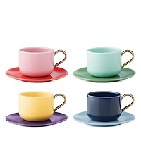 kate spade new york Make It Pop 8-Piece Cup & Saucer Set