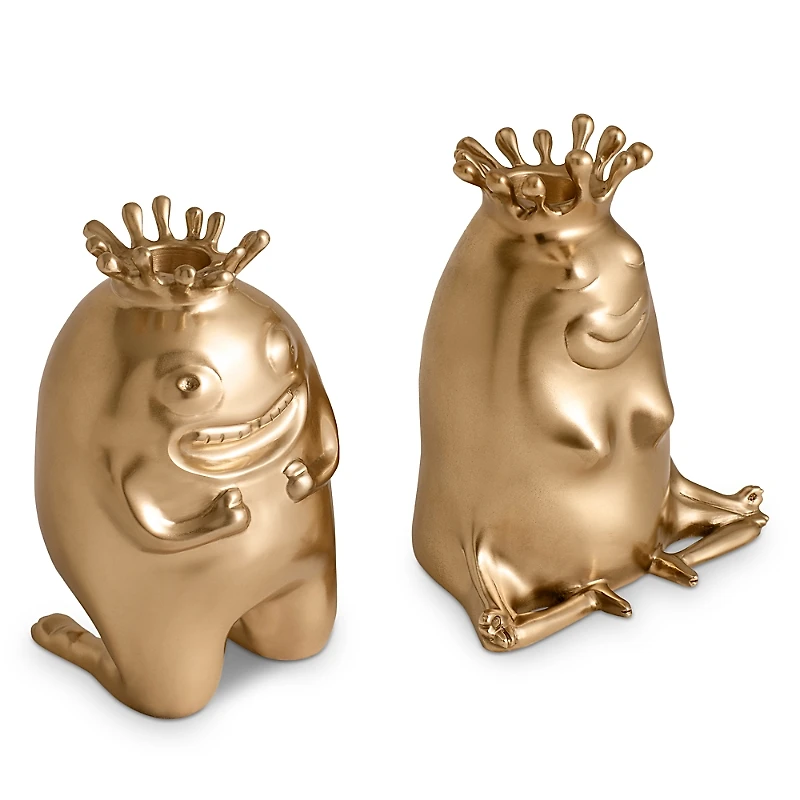 L'Objet Haas King + Queen Candlesticks, Set of 2