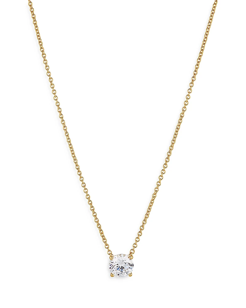 Nadri Modern Love Round Cut Solitaire Necklace