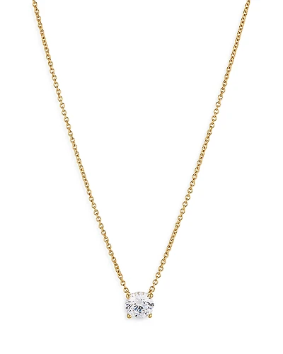 Nadri Modern Love Round Cut Solitaire Necklace