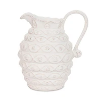 Jardins Du Monde Whitewash Pitcher/Vase