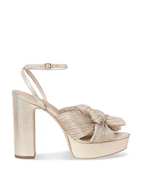 Women's Natalia Pleated Platform High Block Heel Sandals