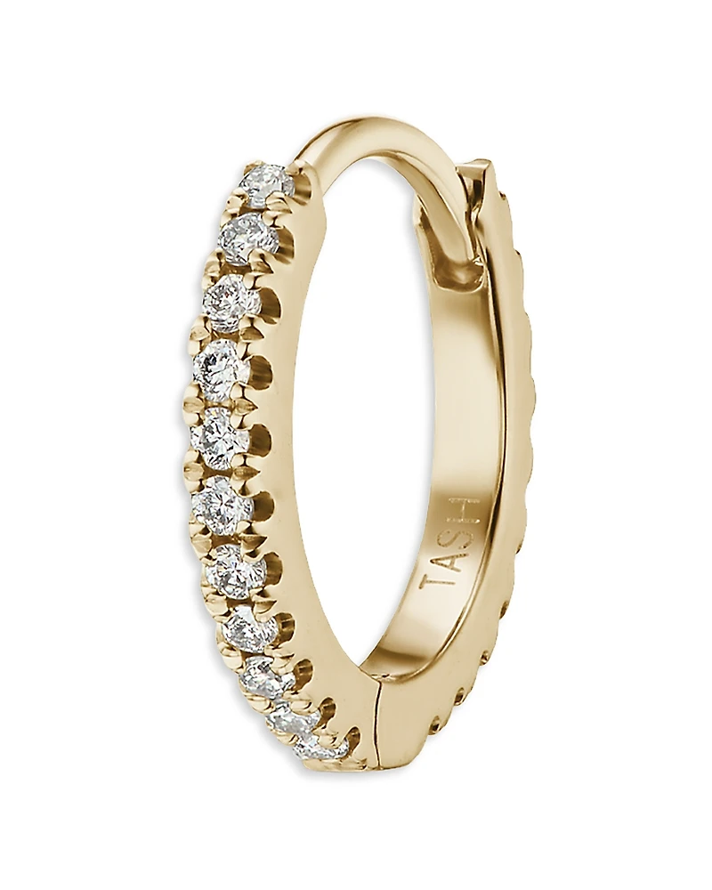 Maria Tash 18K Yellow Gold Diamond Eternity Small Single Hoop Earring