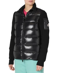 Padded Wool Puffer Cardigan